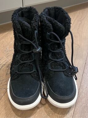Sorel Black Faux-Fur Lined Bootie